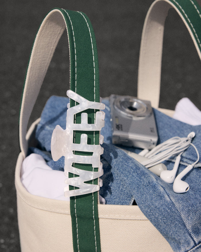 Wifey Claw Clip - white acrylic claw clip