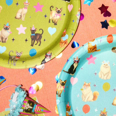 Cat Plates - 24 paper plates