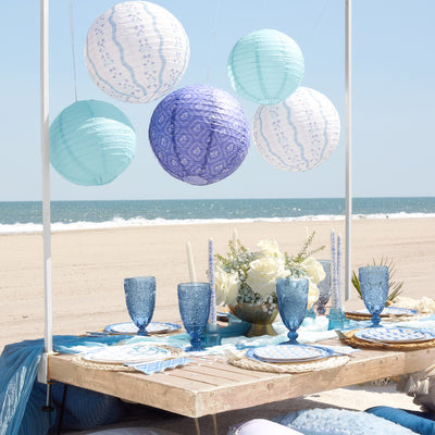 Coastal Lanterns - set of 6 paper lanterns