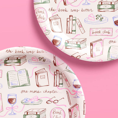 Book Club Plates - 25 paper plates