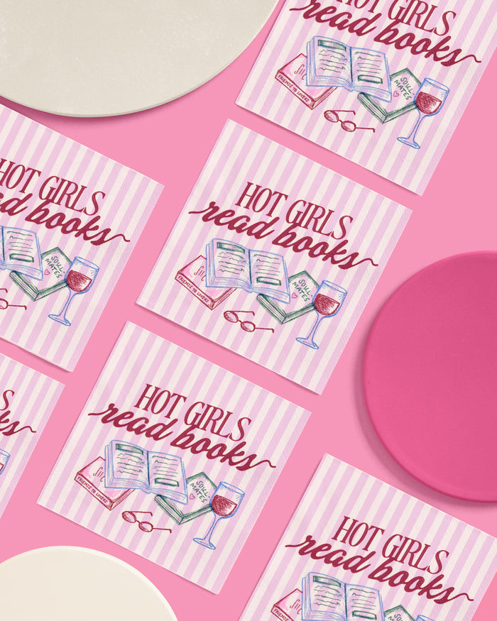 Hot Girls Book Club Napkins - 25 paper napkins