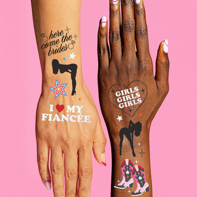 Bride Pride Tats - 52 foil temporary tattoos