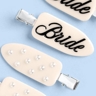 Bride Beauty Clips - 4 pc ivory hair clip set