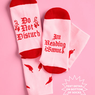 DND Smut Socks - pink + red