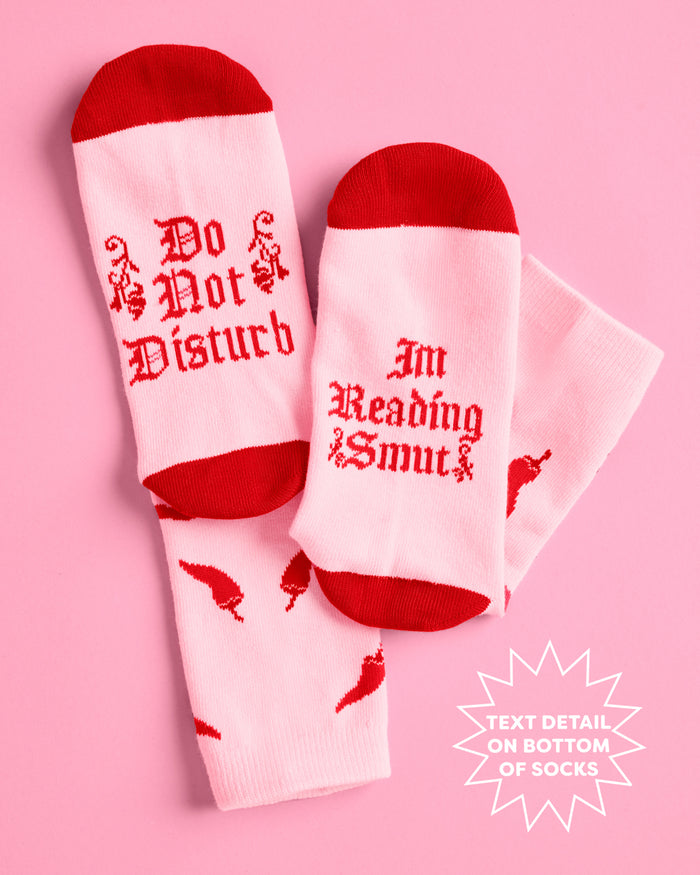DND Smut Socks - pink + red