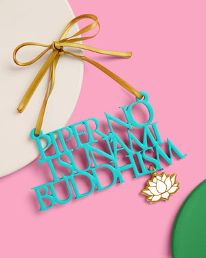 Piper No! Ornament - aqua ornament
