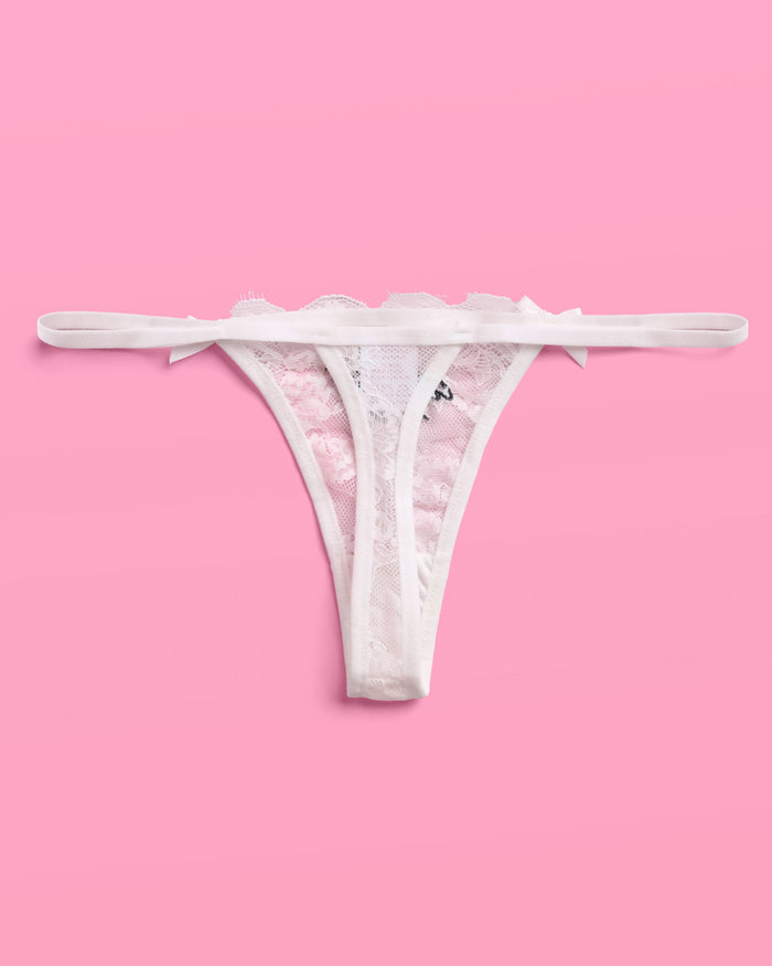 Wifey Lace Thong - embroidered thong