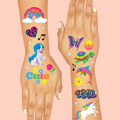 Rainbow Dreamland Tats - 68 temporary tattoos