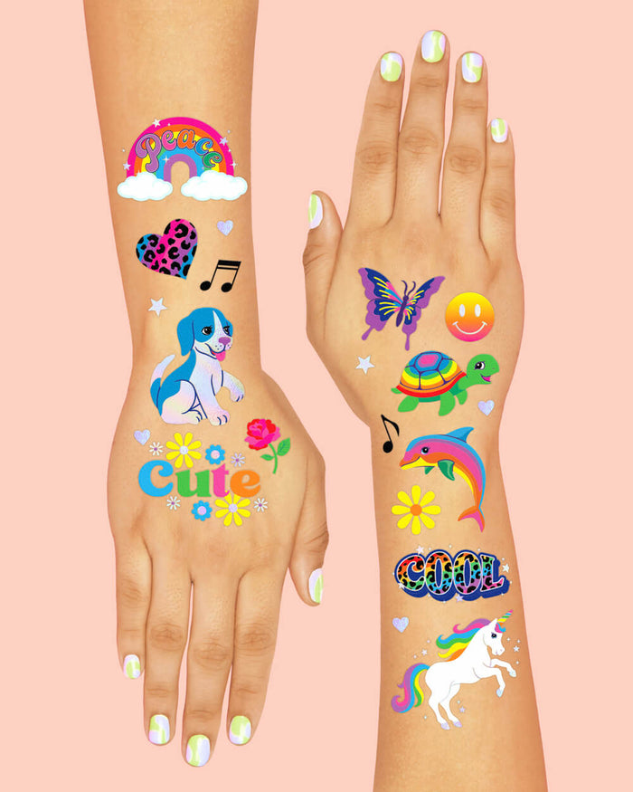 Rainbow Dreamland Tats - 68 temporary tattoos