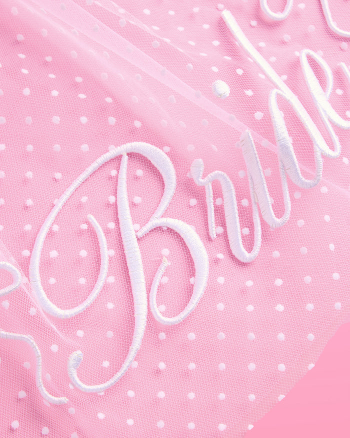 Dotted Bride Veil - embroidered bridal veil