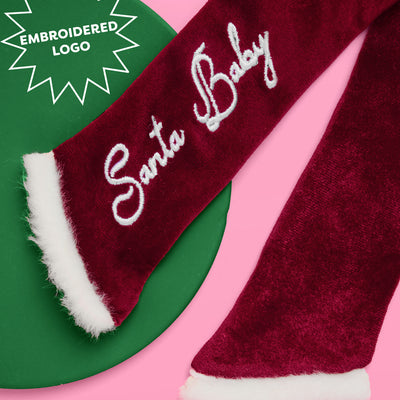 Santa Baby Bow - red velvet bow