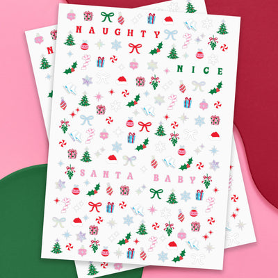 Santa Baby Nail Stickers - 744 adhesive nail stickers