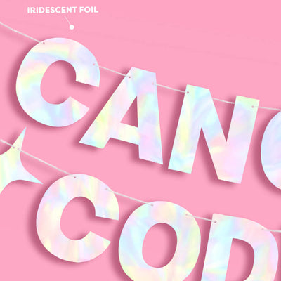 Cancer Coded Banner - iridescent foil banner
