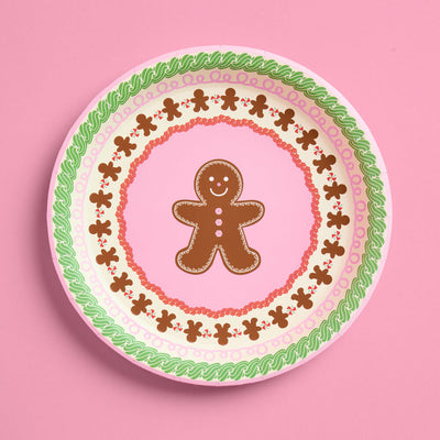 Bake it Merry Plates - pink christmas plates