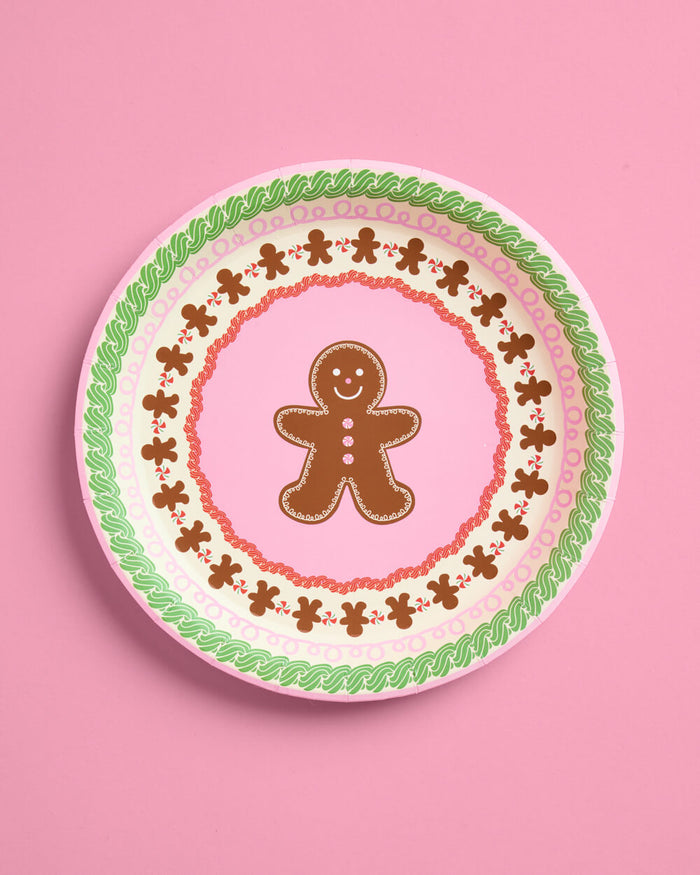 Bake it Merry Plates - pink christmas plates