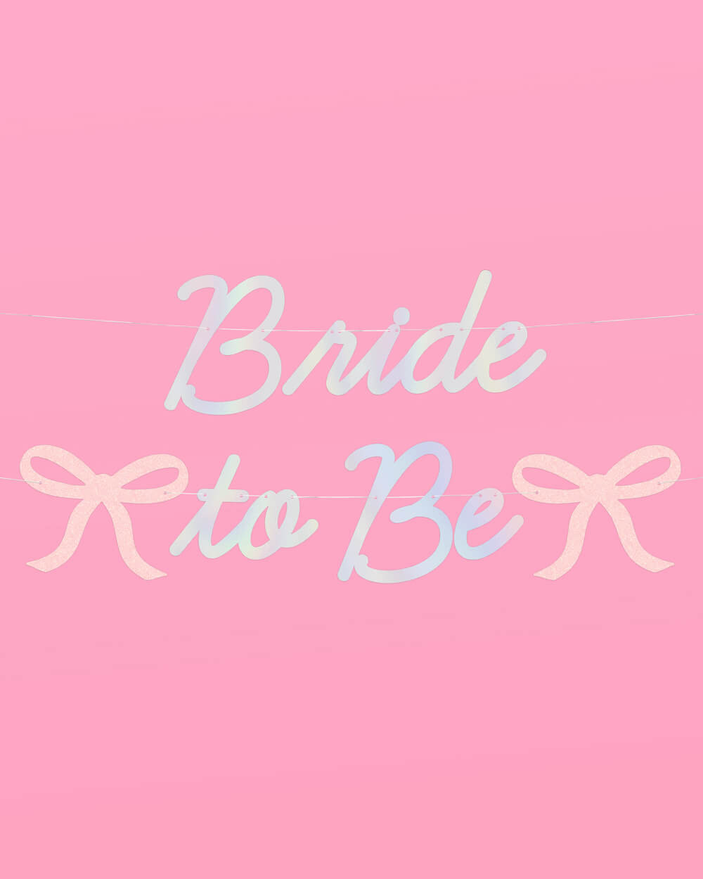 Tying The Knot Banner - iridescent foil banner