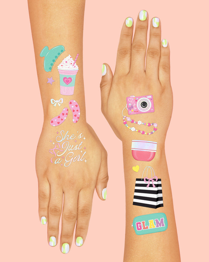 Preppy Beauty Tattoo - 52 temporary tattoos