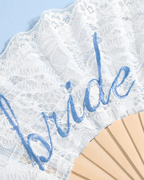 Bride to Be Fan - lace embroidered folding fan – xo, Fetti