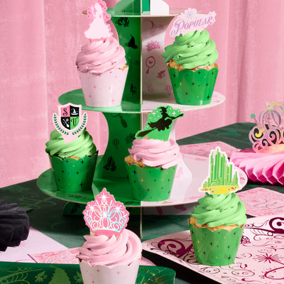 Emerald City Cupcake Set - 24 sets of liners + toppers
