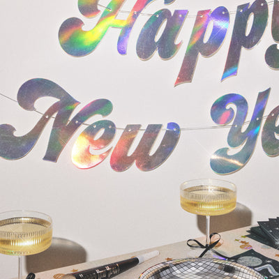 2027 NYE Disco Trio - napkins, plates, banner