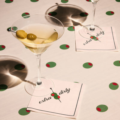 Party Neutral Martini Napkins - 25 paper napkins