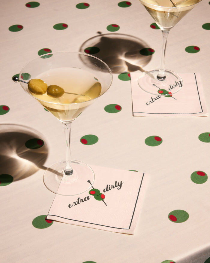 Party Neutral Martini Napkins - 25 paper napkins