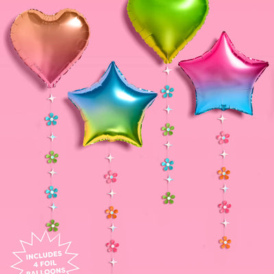Rainbow Daydreamz Balloon Pack - 4 foil balloons