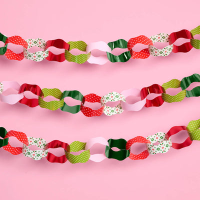Tis the Season Paper Chains - 90 strip holiday garland
