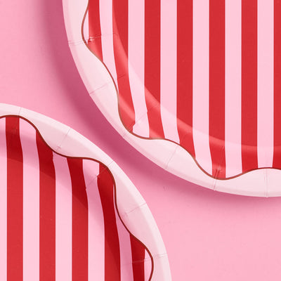 Candy Stripe Plates - 9in Paper Plates