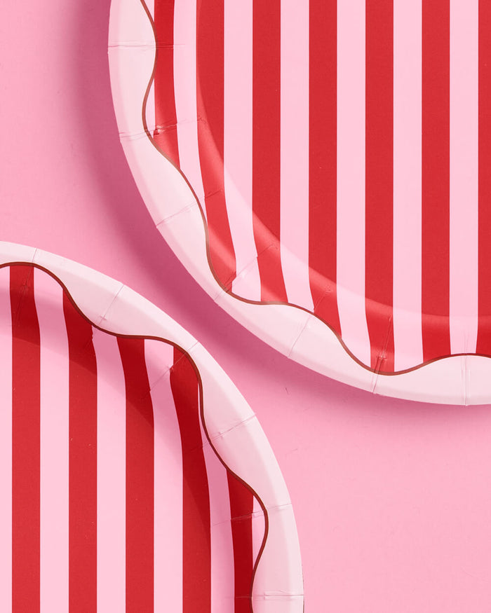 Candy Stripe Plates - 9in Paper Plates