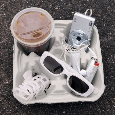 Wifey Sunnies - white marble sunglasses