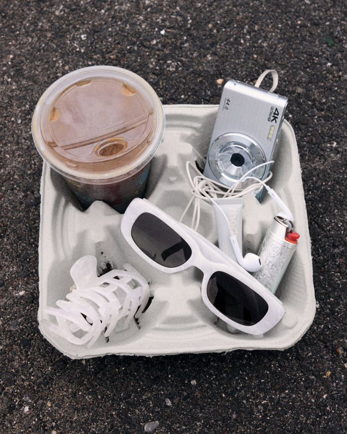 Wifey Sunnies - white marble sunglasses