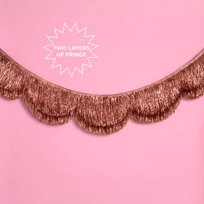 Rose Gold Scallop Fringe - scalloped banner