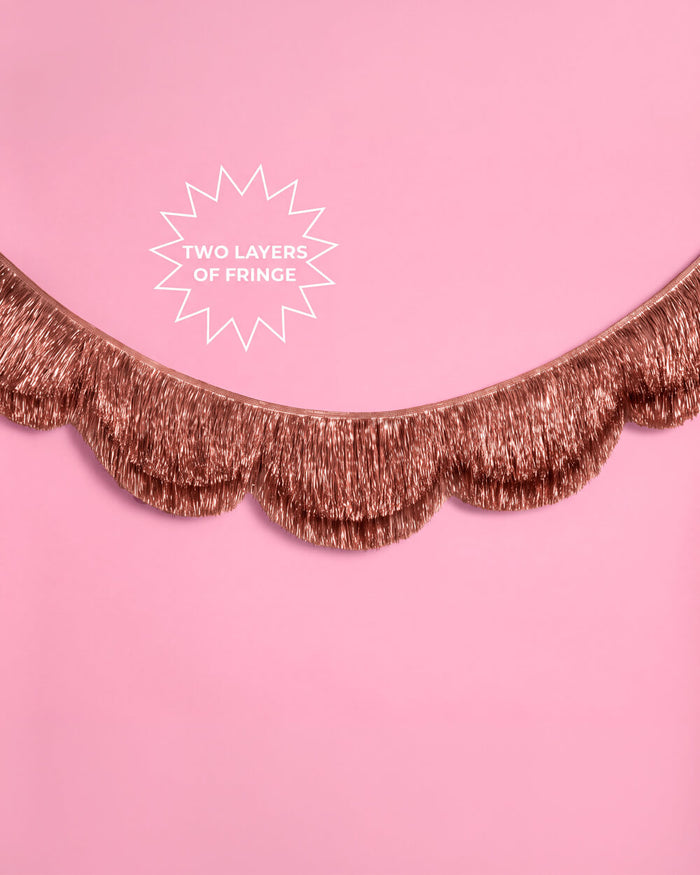 Rose Gold Scallop Fringe - scalloped banner