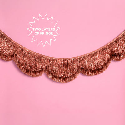 Rose Gold Scallop Fringe - scalloped banner