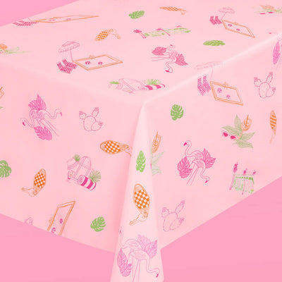 Palm Royale Tablecloth - washable tablecloth