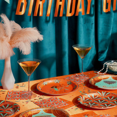 Showgirl Trio - plates, napkins + banner