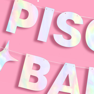 Pisces Baby Banner - iridescent foil banner