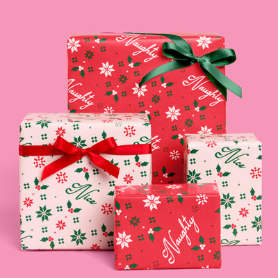 Naughty or Nice? Wrapping Paper - double sided paper roll