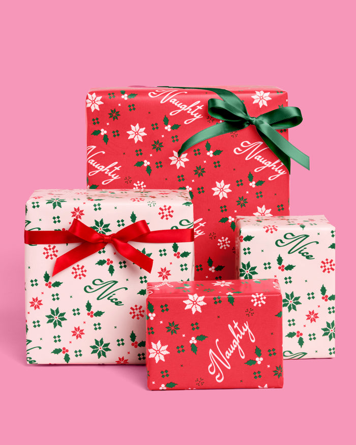 Naughty or Nice? Wrapping Paper - double sided paper roll
