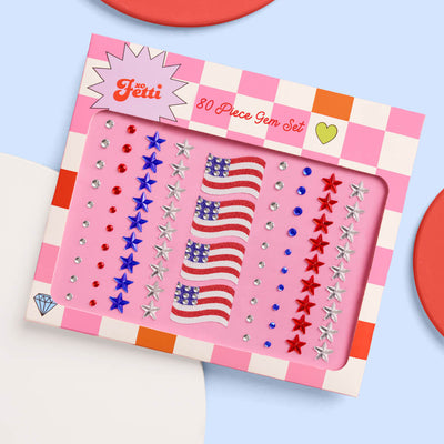 Americana Girl Gem Set - 80 adhesive face gems