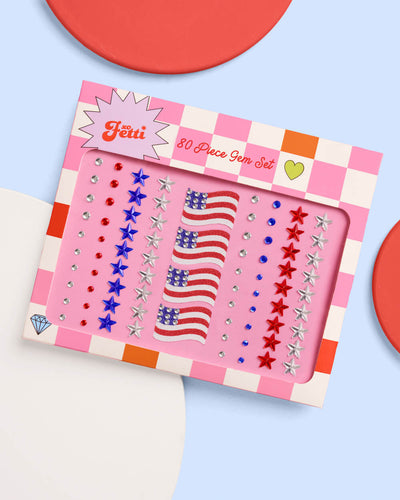Americana Girl Gem Set - 80 adhesive face gems