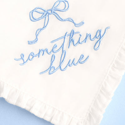 Something Blue Hanky - embroidered handkerchief