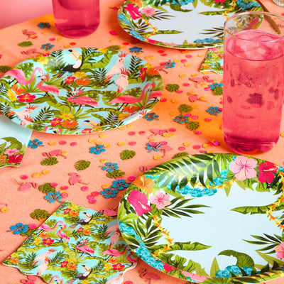 Tropical Bundle - banner, plates, napkins, + confetti