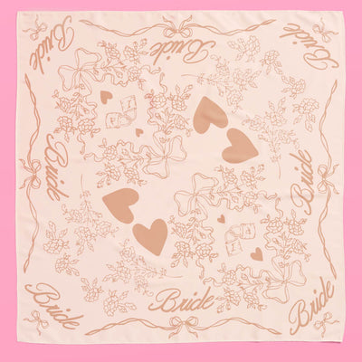 Beige Bride Headscarf - white silk bride head scarf