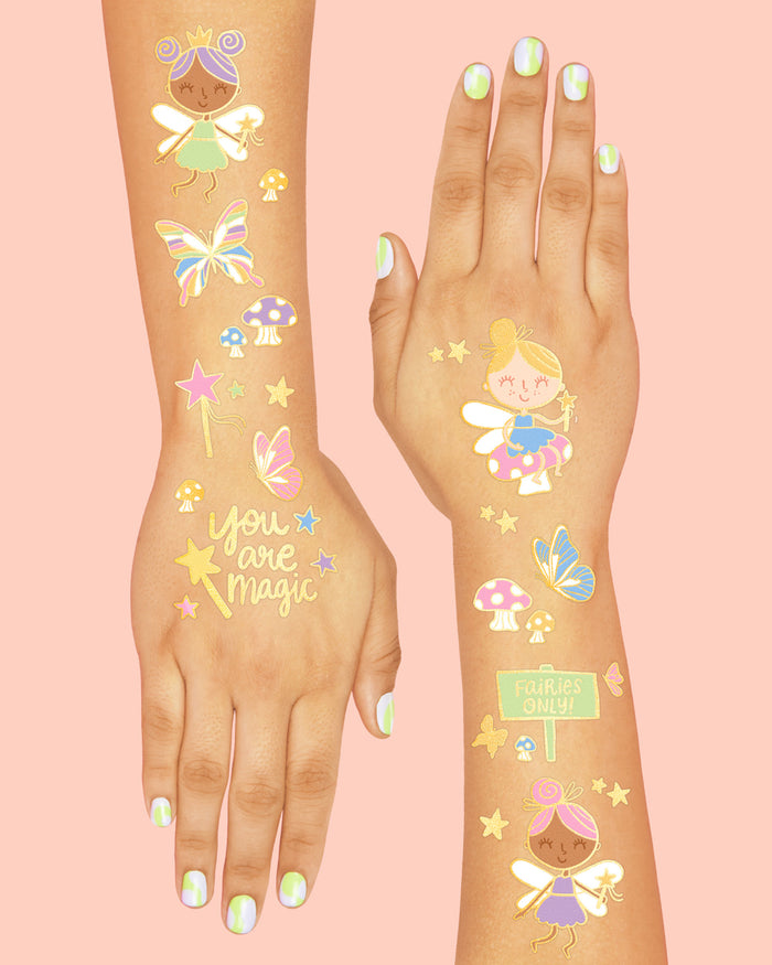 Woodland Fairy Tats - 84 foil temporary tattoos