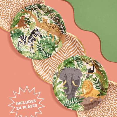 Safari Plates - 24 paper plates