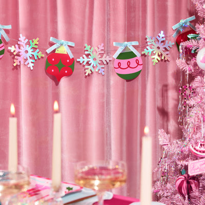 Ornament Snowflake Banner - iridescent foil banner