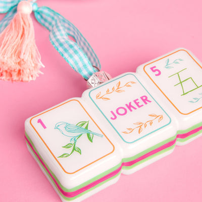 Mahjong Tile Ornament - glass ornament
