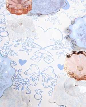 Something Blue Tablecloth - washable tablecloth